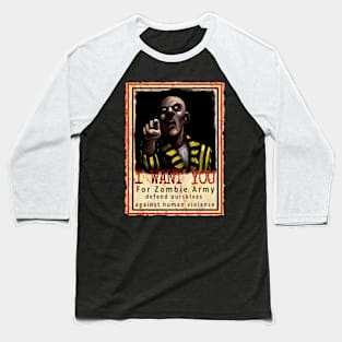 Zombie Army Baseball T-Shirt